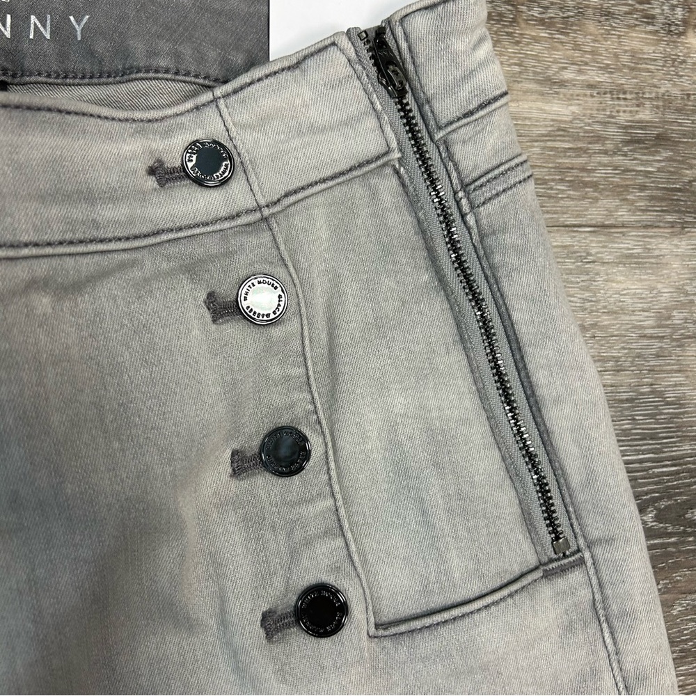 WHBM High-Rise Sailor Button Skinny Jeans Size 4 - Picture 6 of 11